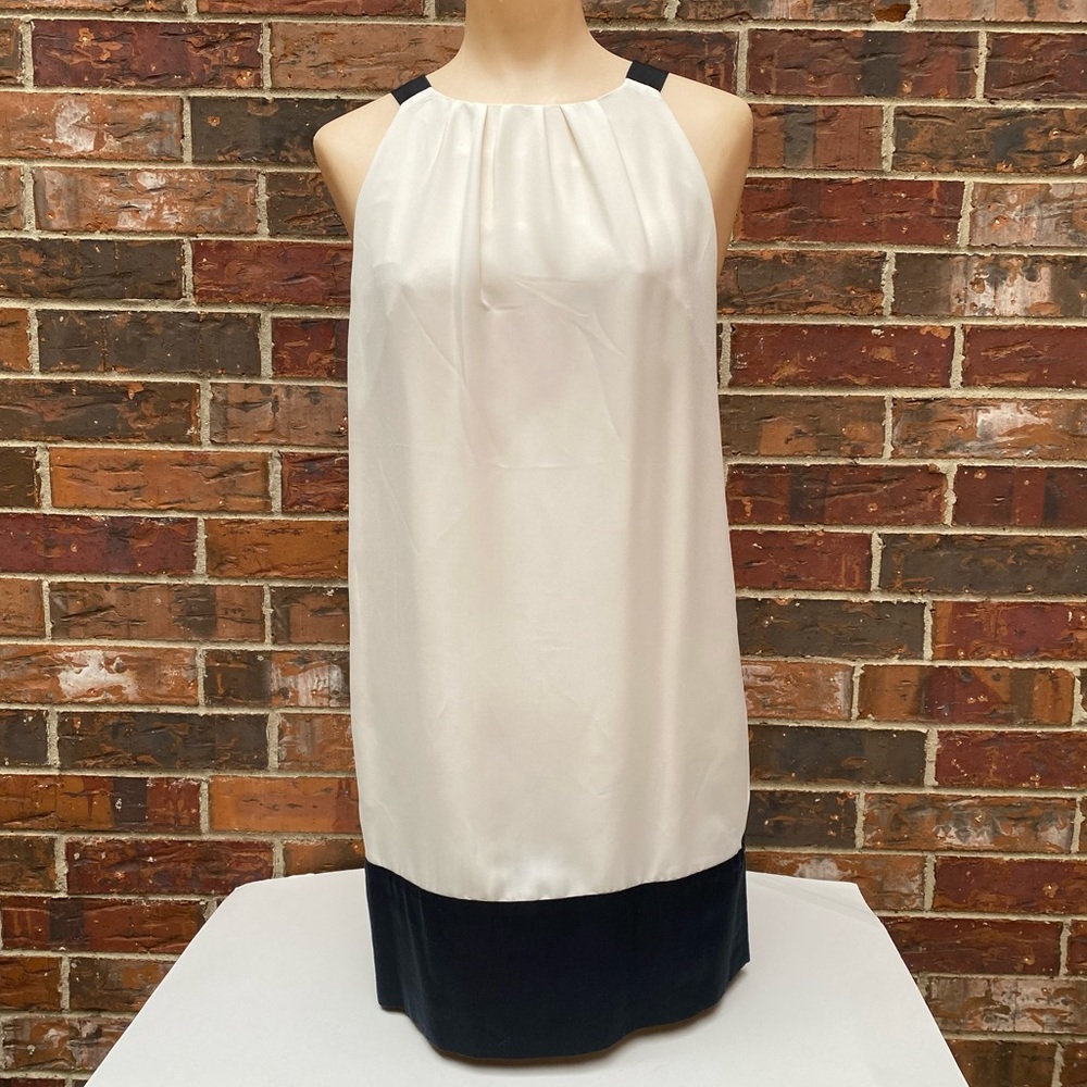 NEW ZARA Basic Collection White and Black Halter Dress Size XS